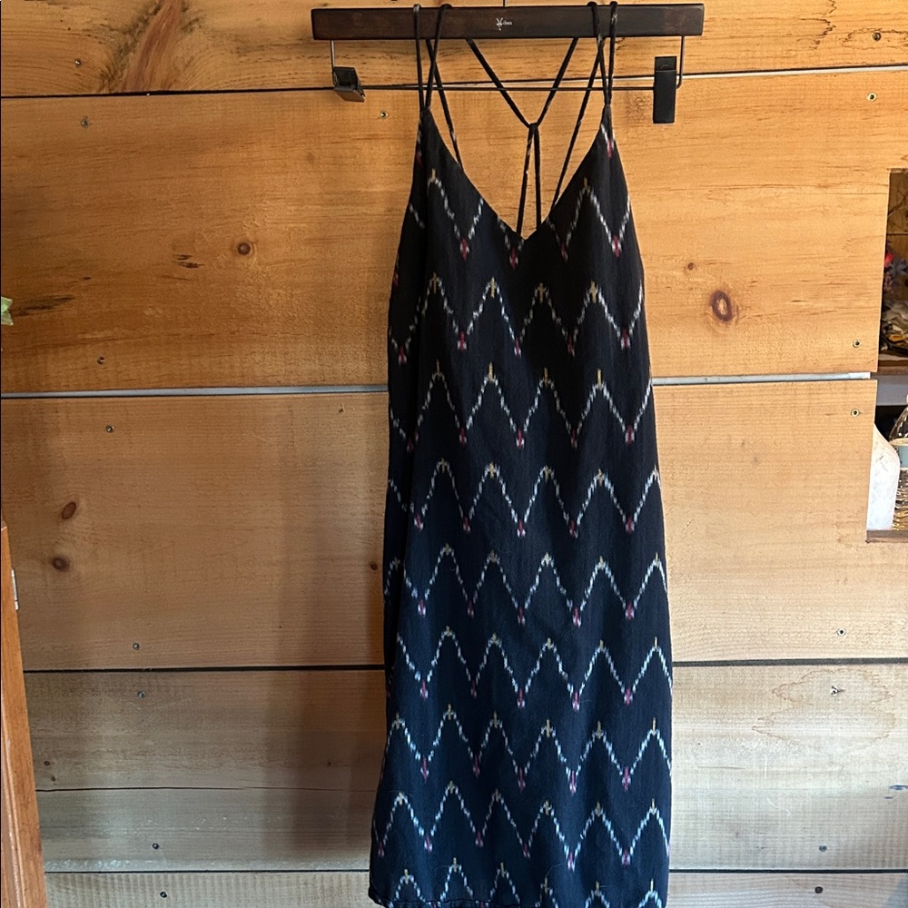 LOFT Black Patterned Dress